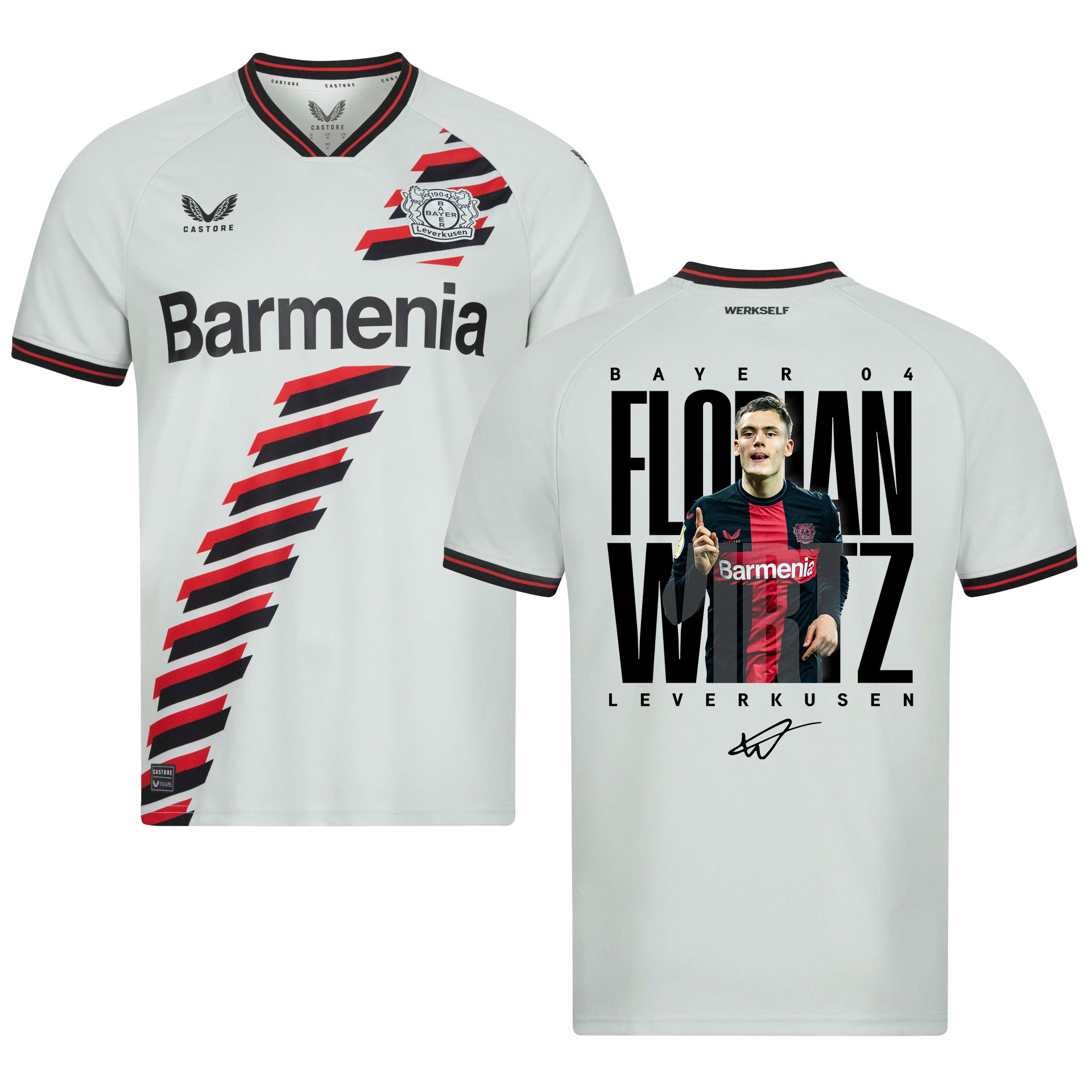 Florian Wirtz 10 Bayer 04 Leverkusen 2023/24 Print Graphics Ideas Away Jersey – Men Limited Edition