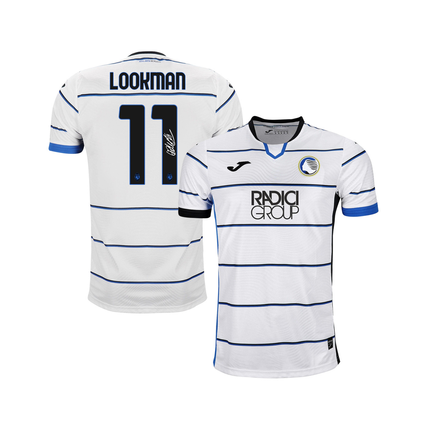 Ademola Lookman 11 Signed Atalanta Away Jersey Autographed – Men, White