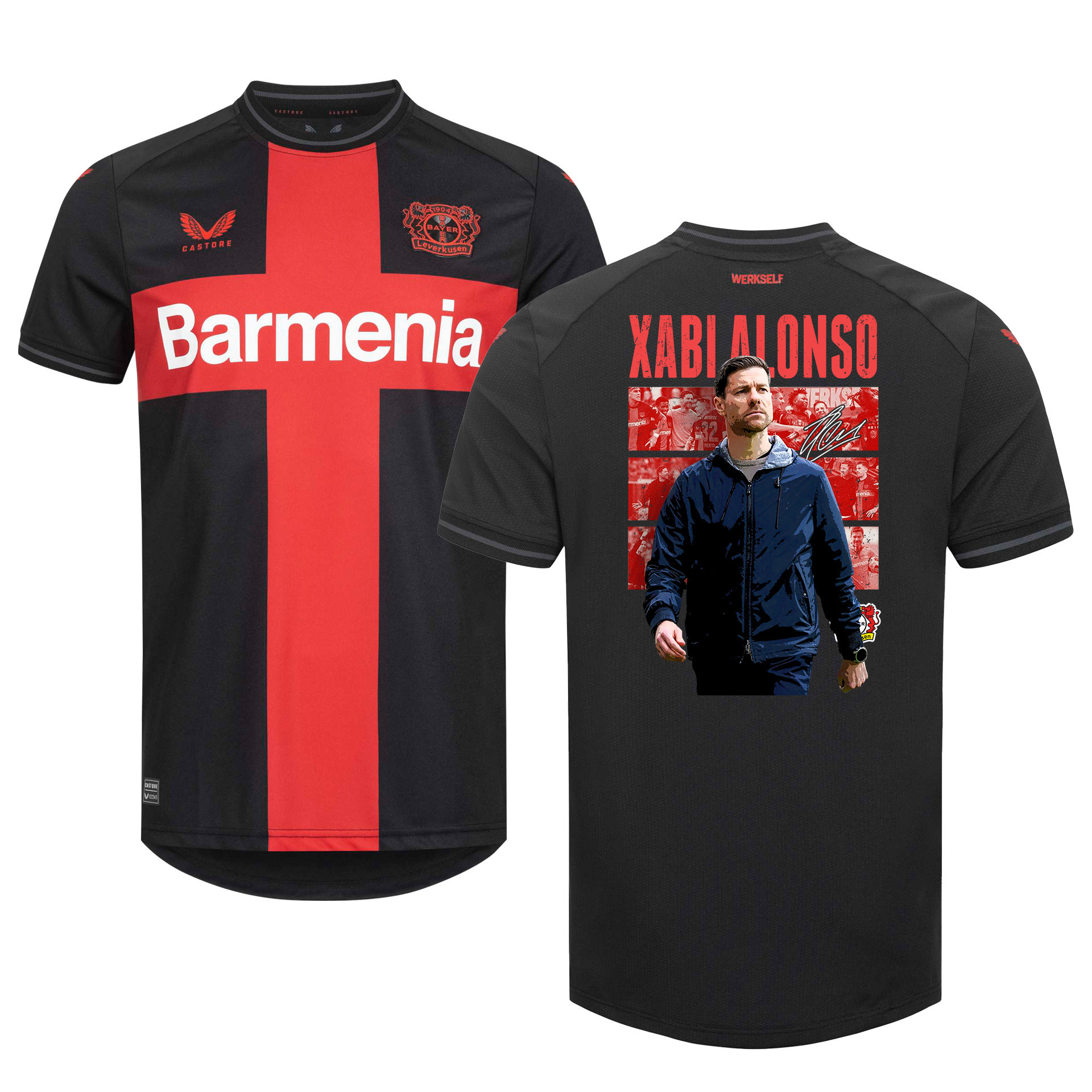 Xabi Alonso Coach Bayer 04 Leverkusen 2023/24 Home Jersey – Men, Black