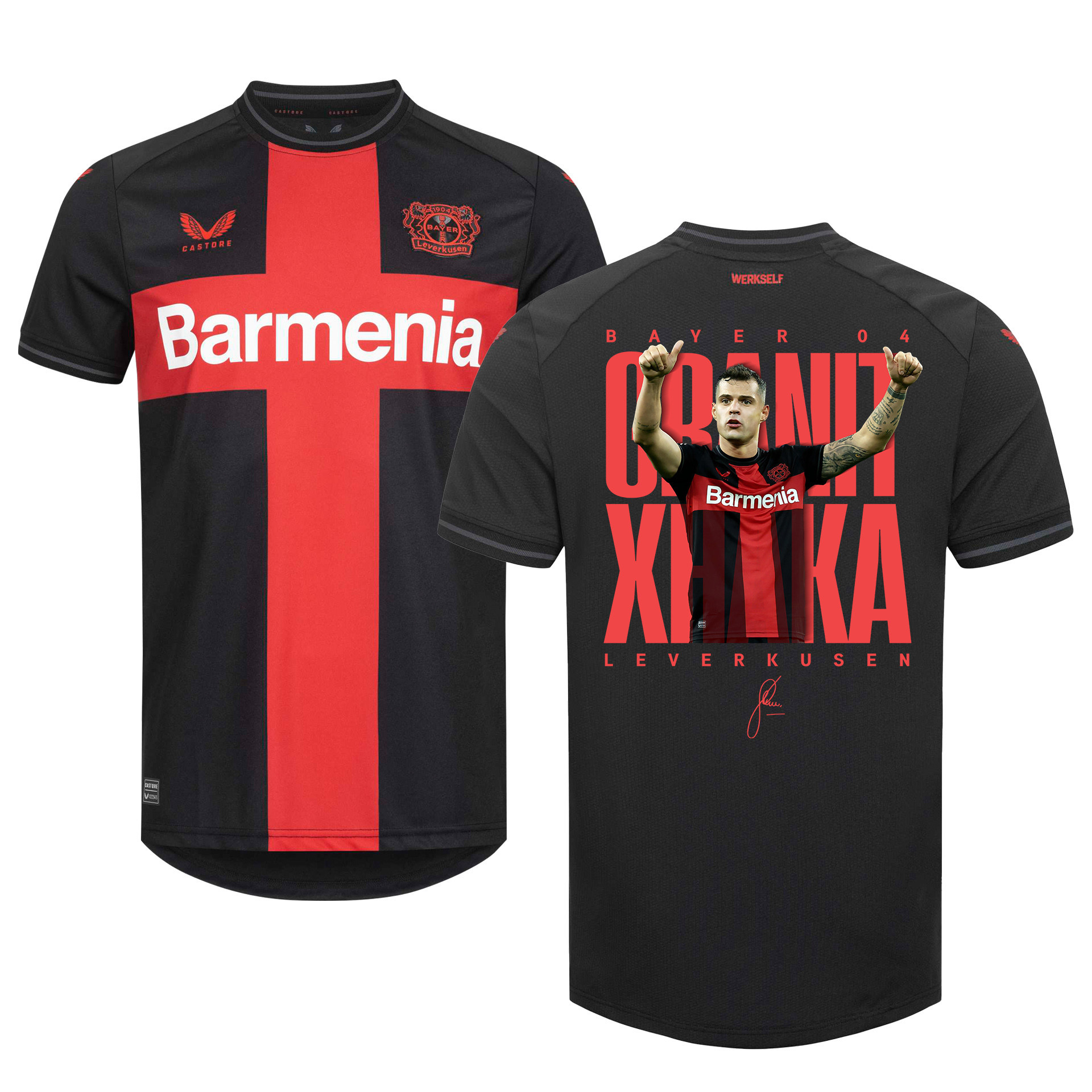 Granit Xhaka 34 Bayer 04 Leverkusen 2023/24 Print Graphics Ideas Home Jersey – Men Limited Edition