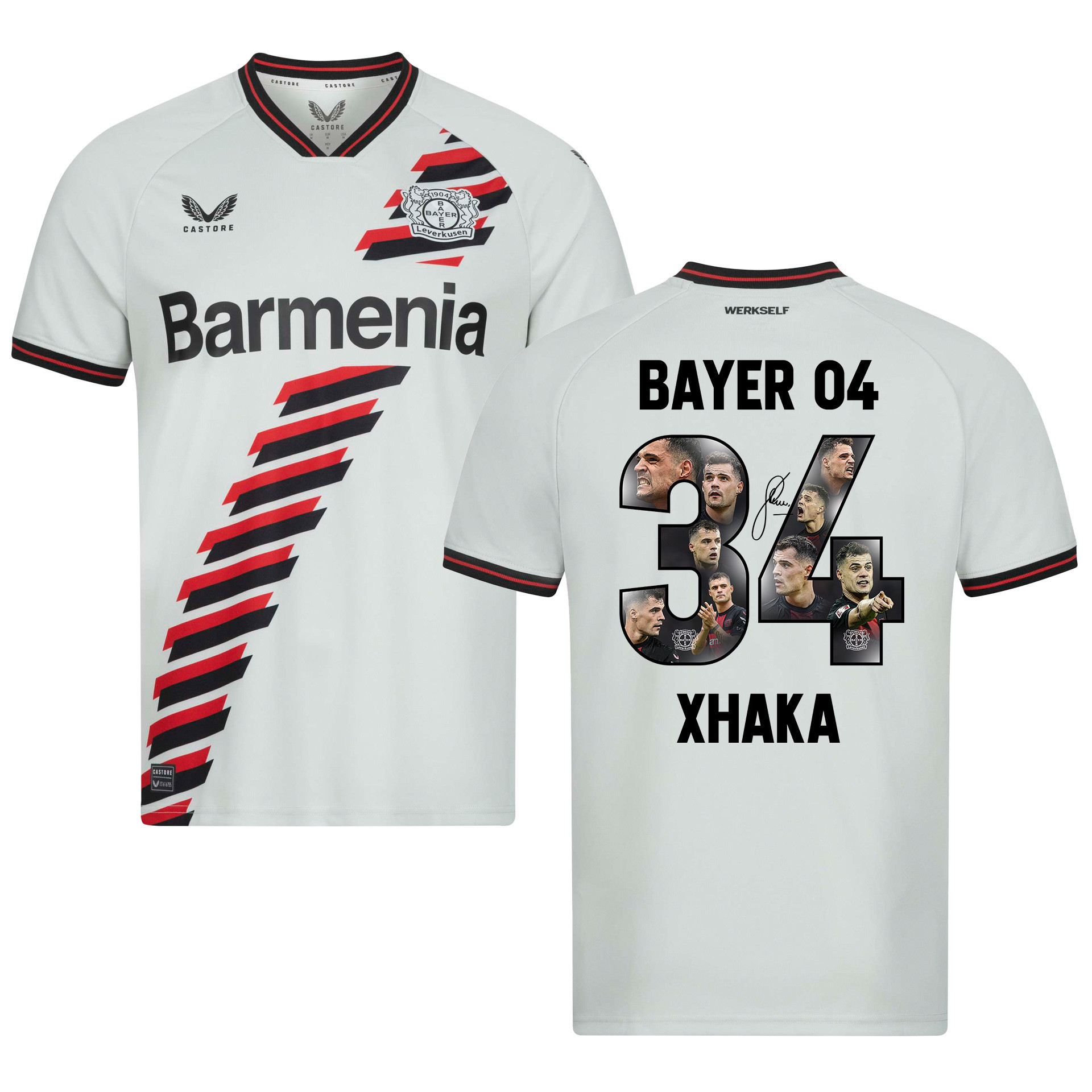 Granit Xhaka 34 Best Memories Bayer 04 Leverkusen 2023/24 Away Signed Jersey – Men, White