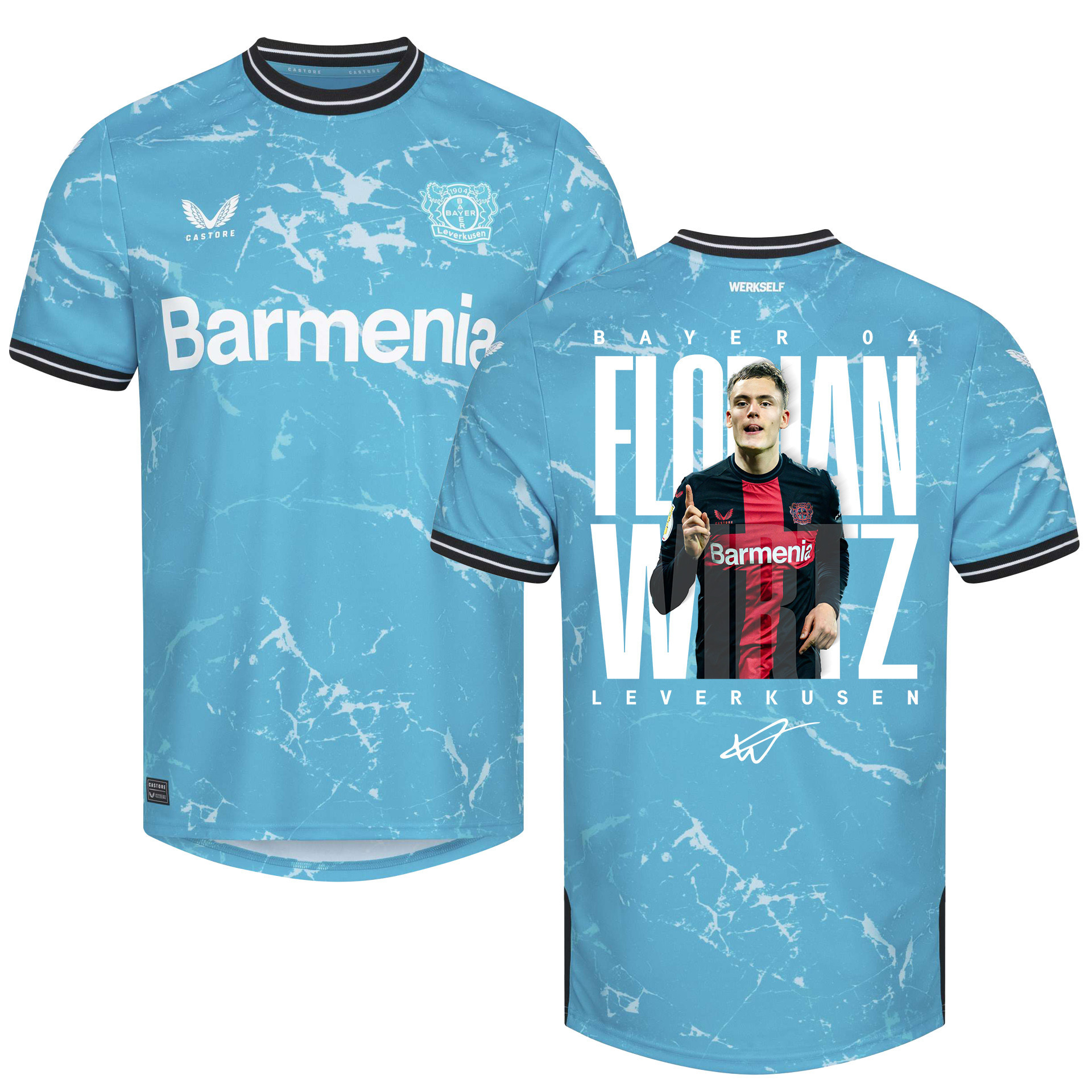 Florian Wirtz 10 Bayer 04 Leverkusen 2023/24 Print Graphics Ideas Third Jersey – Men Limited Edition