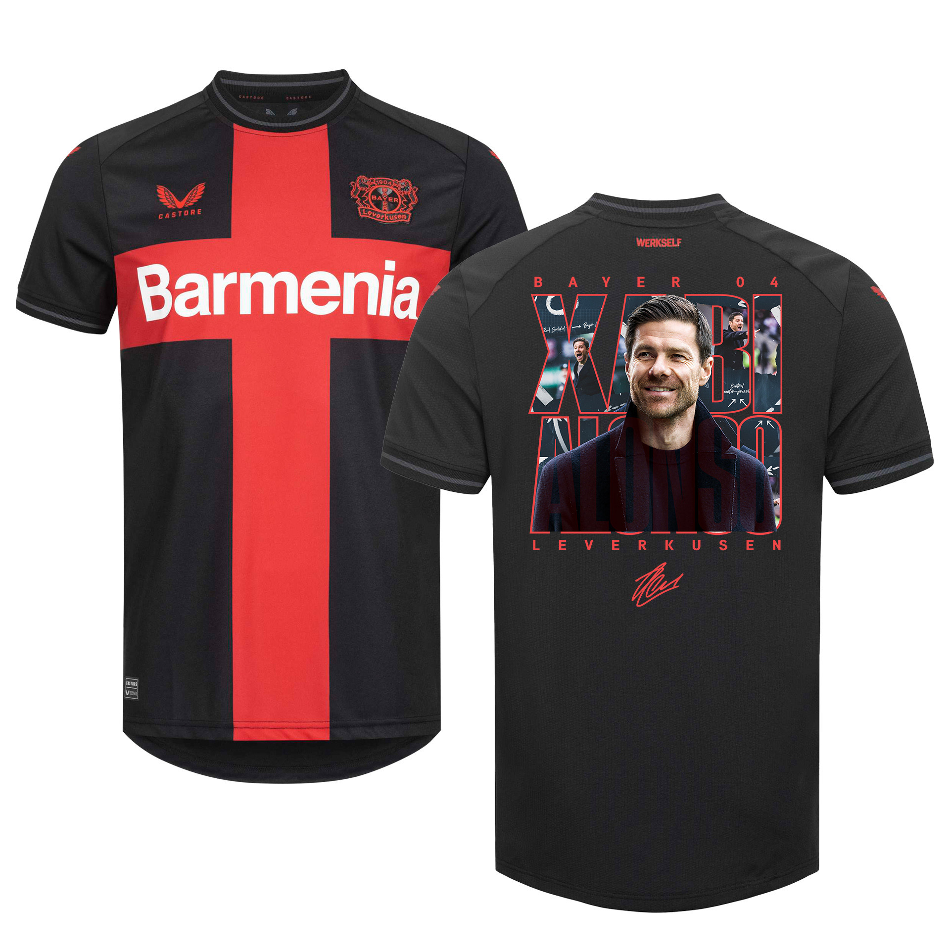 Xabi Alonso Coach Signed Bayer 04 Leverkusen 2023/24 Home Jersey – Men