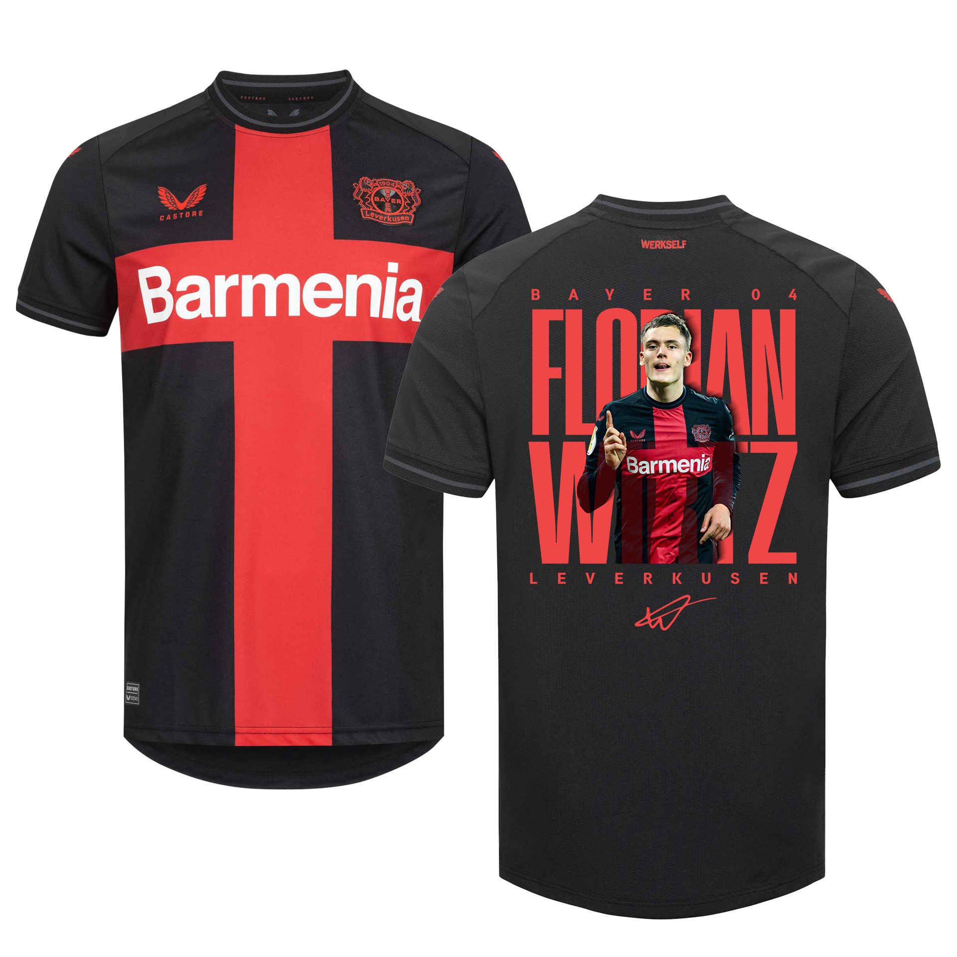 Florian Wirtz 10 Bayer 04 Leverkusen 2023/24 Print Graphics Ideas Home Jersey – Men Limited Edition