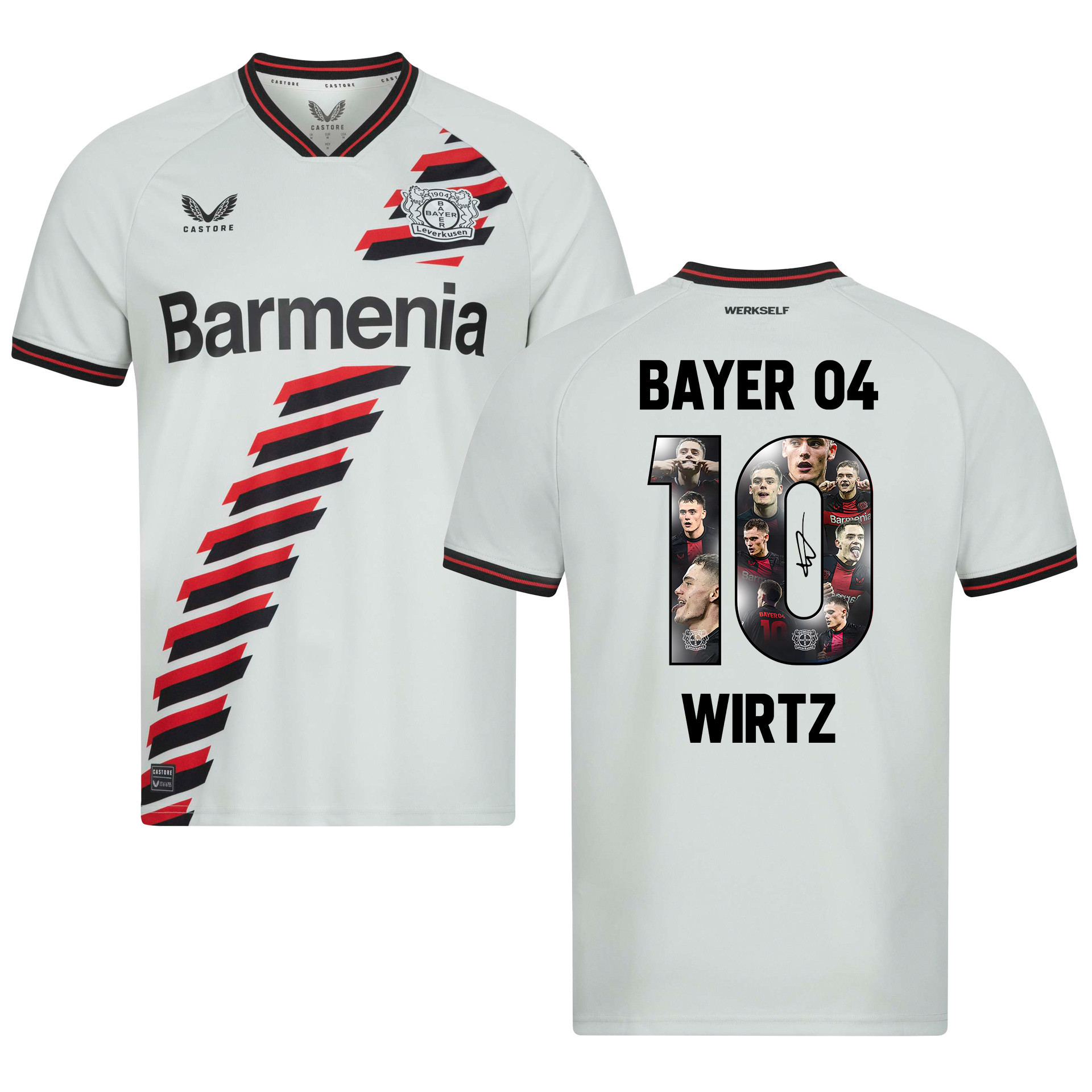 Florian Wirtz 10 Best Memories Bayer 04 Leverkusen 2023/24 Away Signed Jersey – Men, White