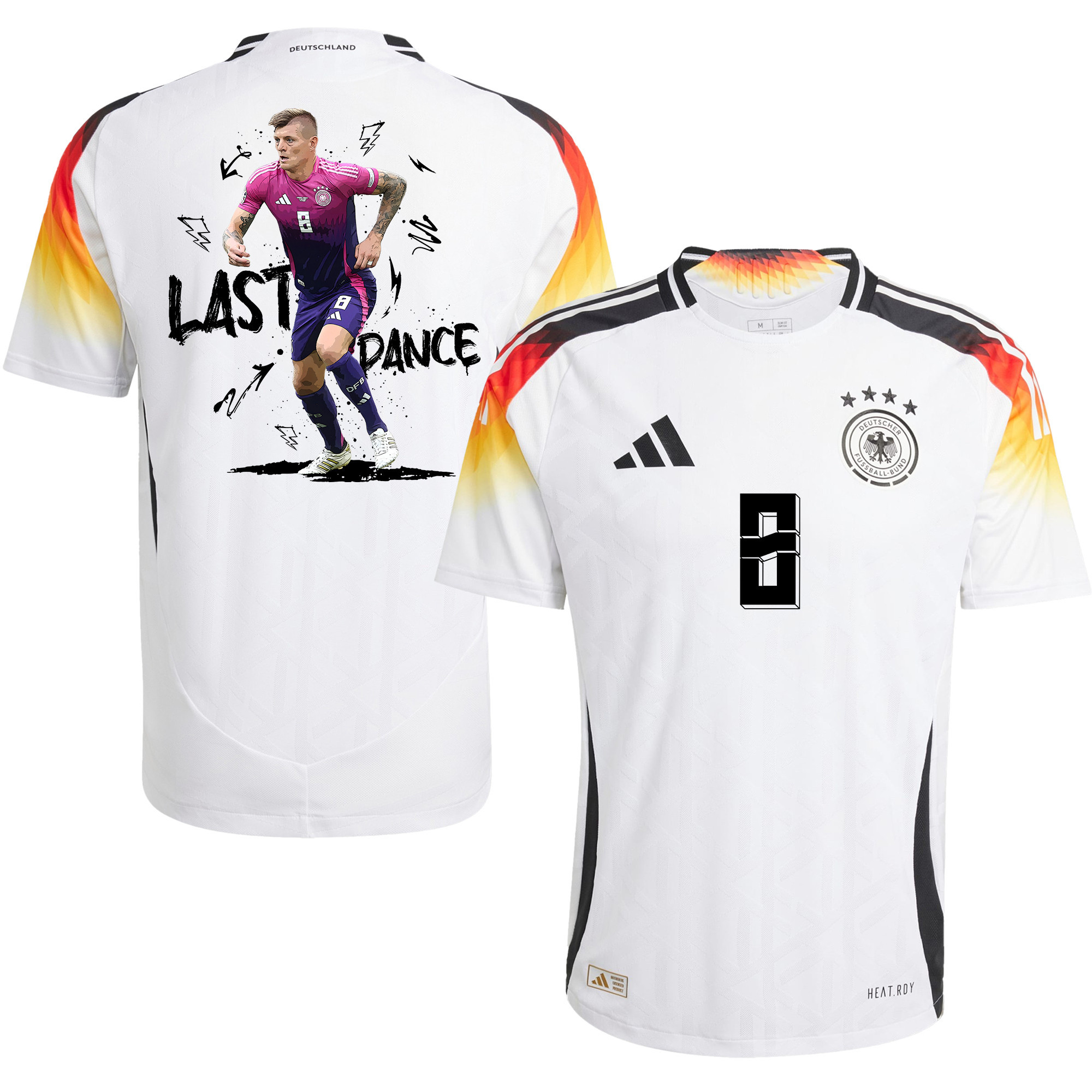 Toni Kroos 8 Embracing the Last Dance Germany 2024/25 Home Jersey – Men, White