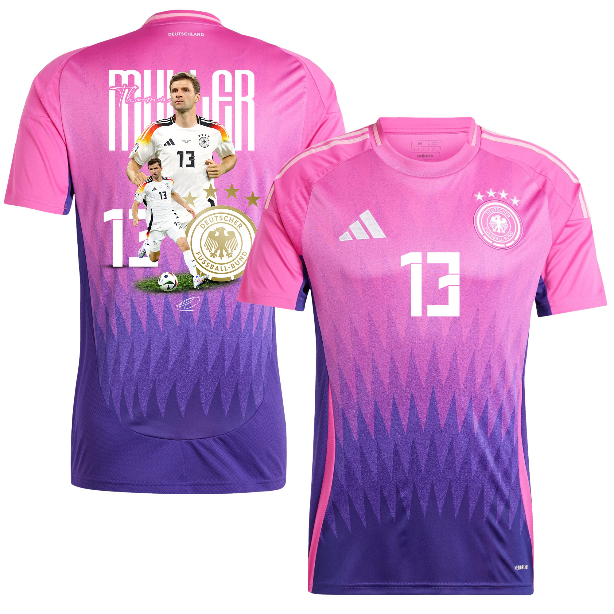 Thomas Mller 13 Iconic Player Signed Germany 2024/25 Away Jersey – Men