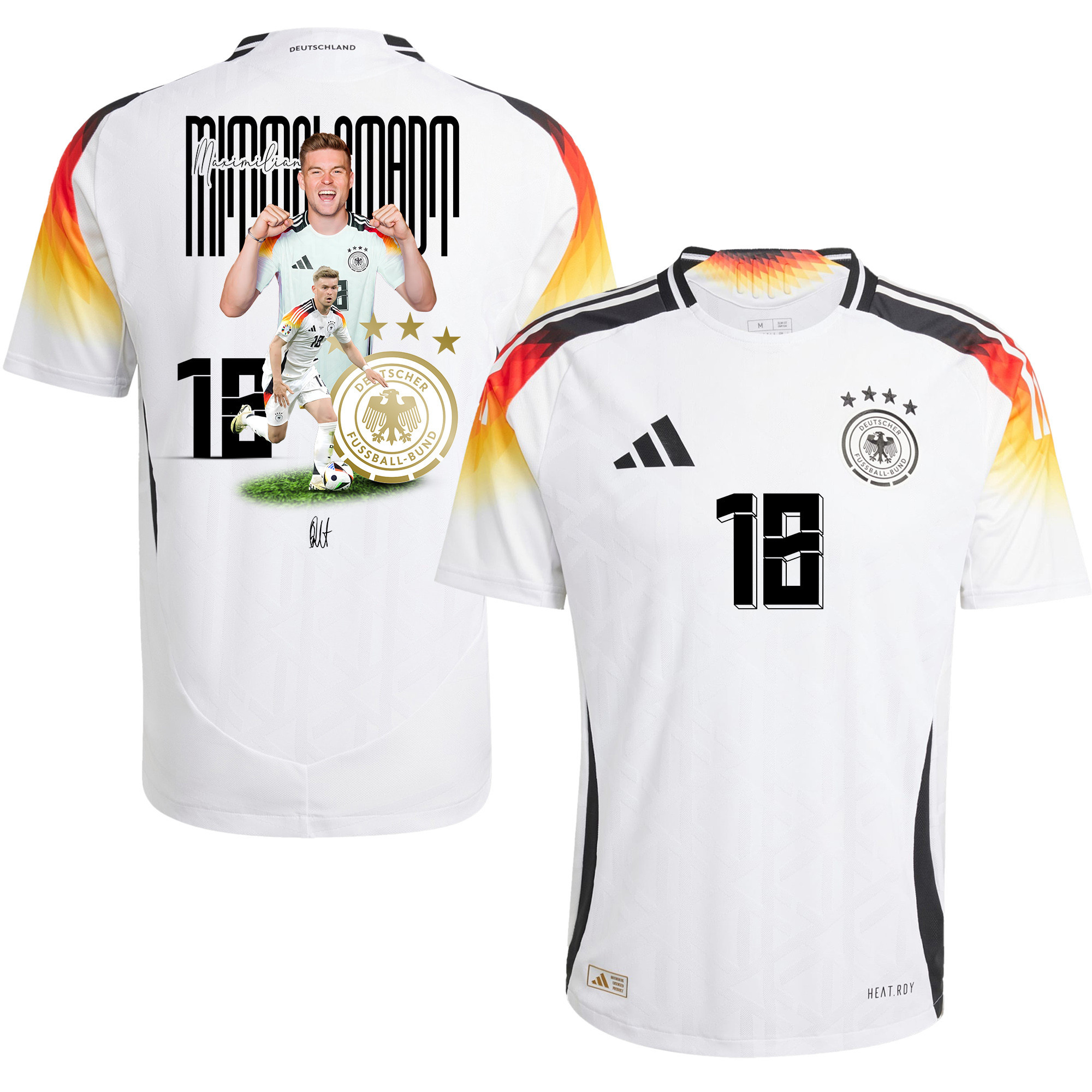 Maximilian Mittelstdt 18 Talented Player Germany 2024/25 Home Jersey – Men, White