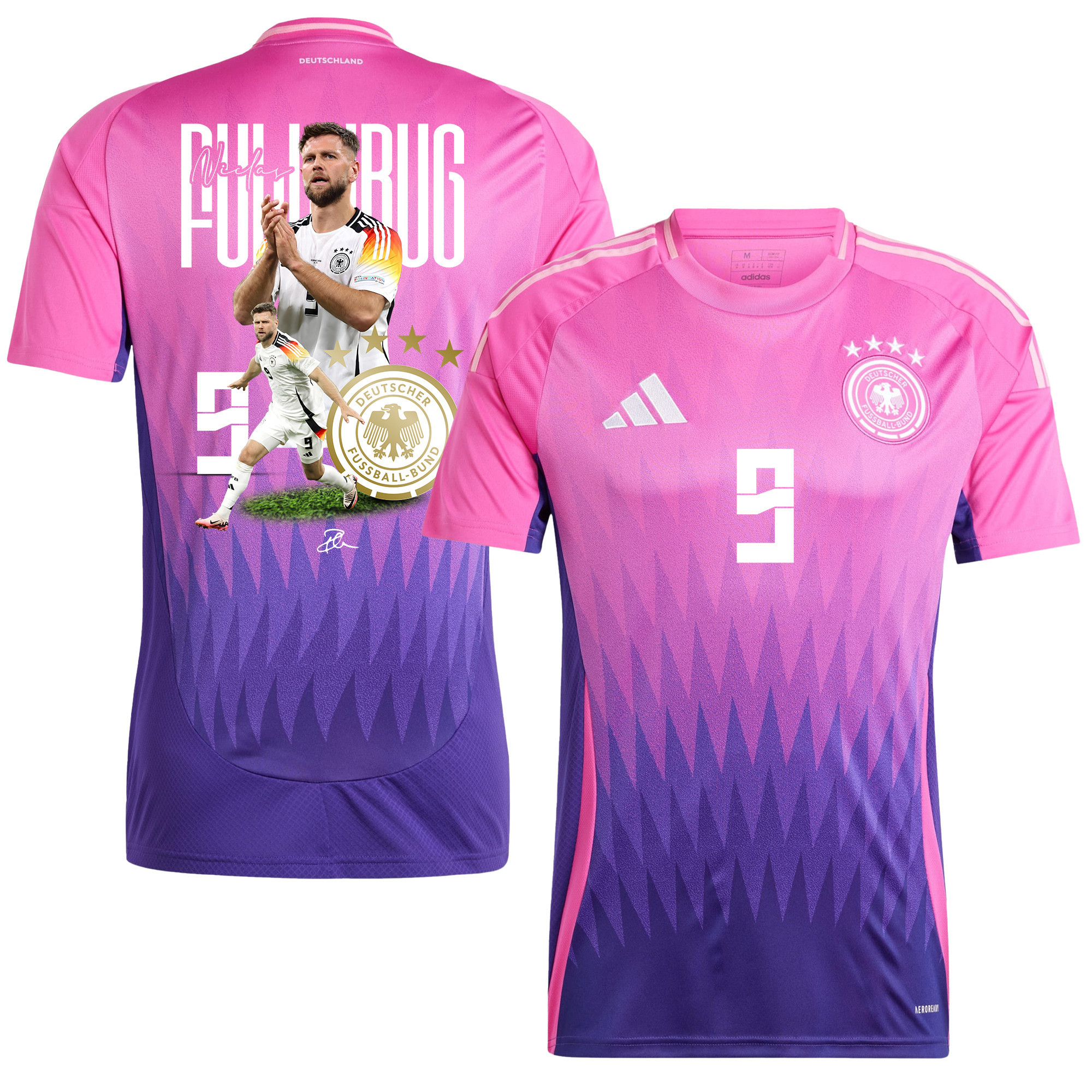 Niclas Fllkrug 9 Euro 2024 Football Superstar Germany 2024/25 Away Jersey – Men