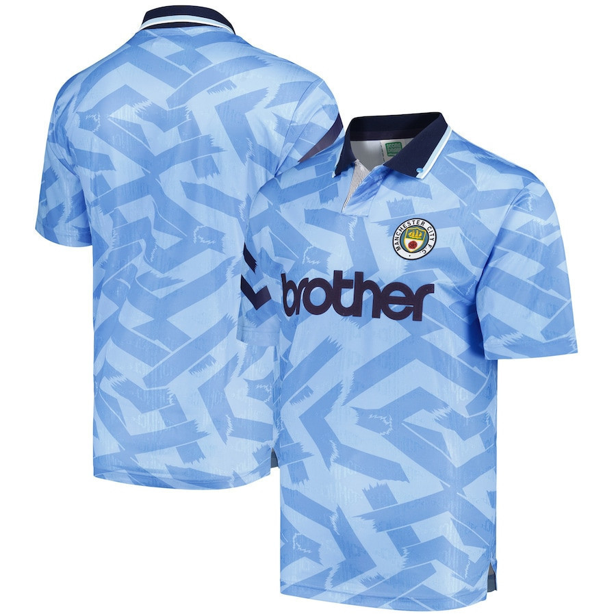 Manchester City 1992 Home Jersey – Men, Light Blue