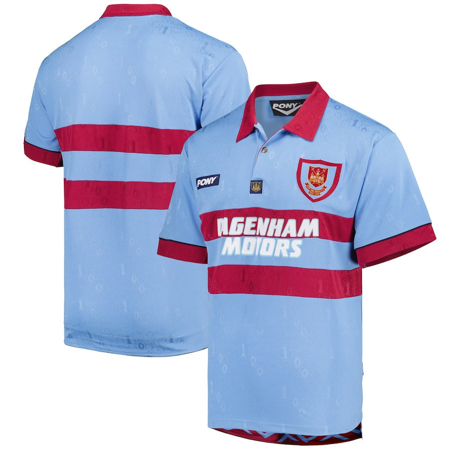 West Ham United 1995-96 Retro Centenary Away Jersey – Men, Light Blue