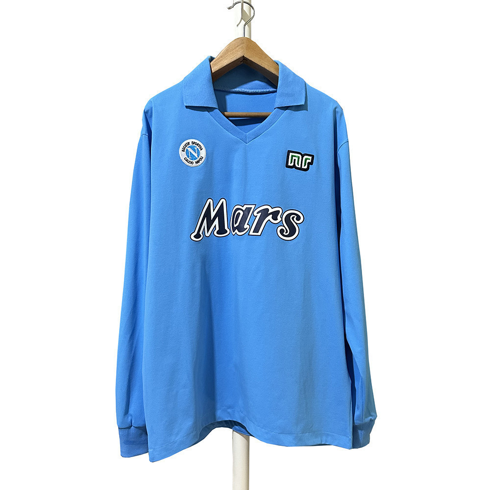 Napoli 1988-1989 Home Men Retro Jersey – Long Sleeve, Blue