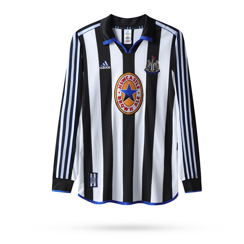 Newcastle United 1999-2000 Home Men Retro Jersey – Long Sleeve, Black White