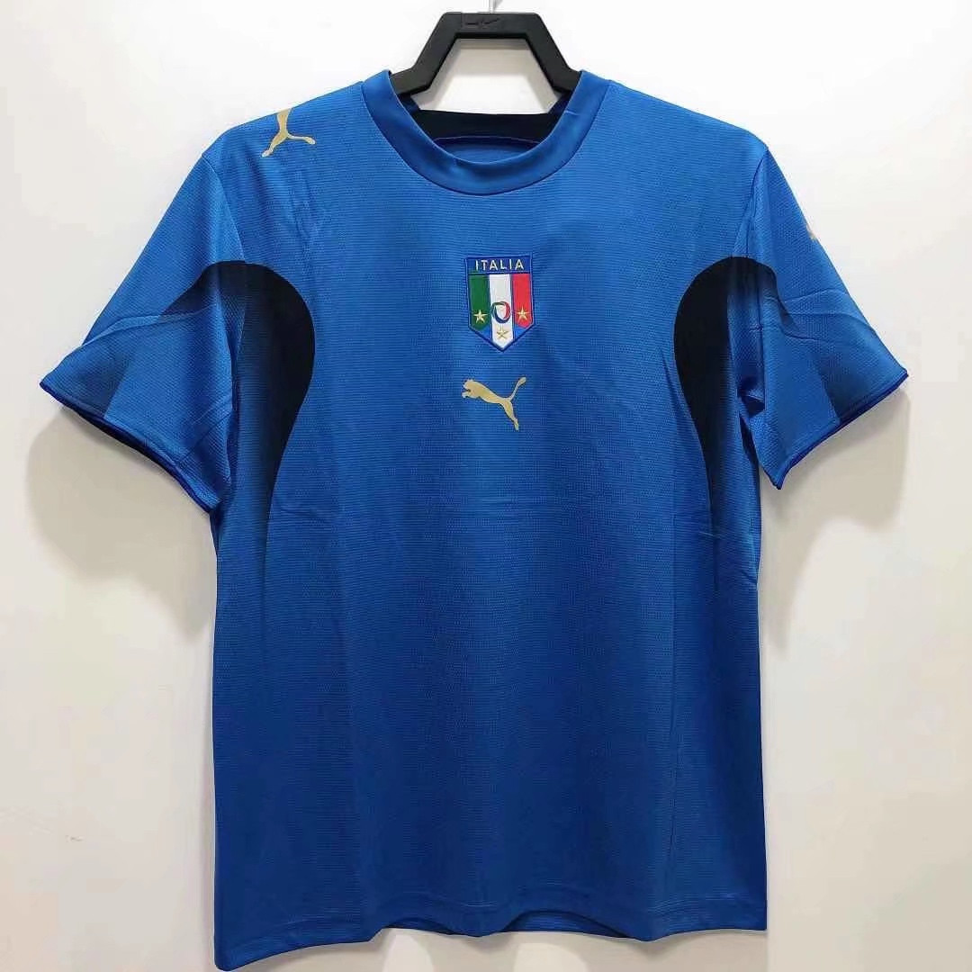 Italy 2006 Home Retro Jersey – Men Blue