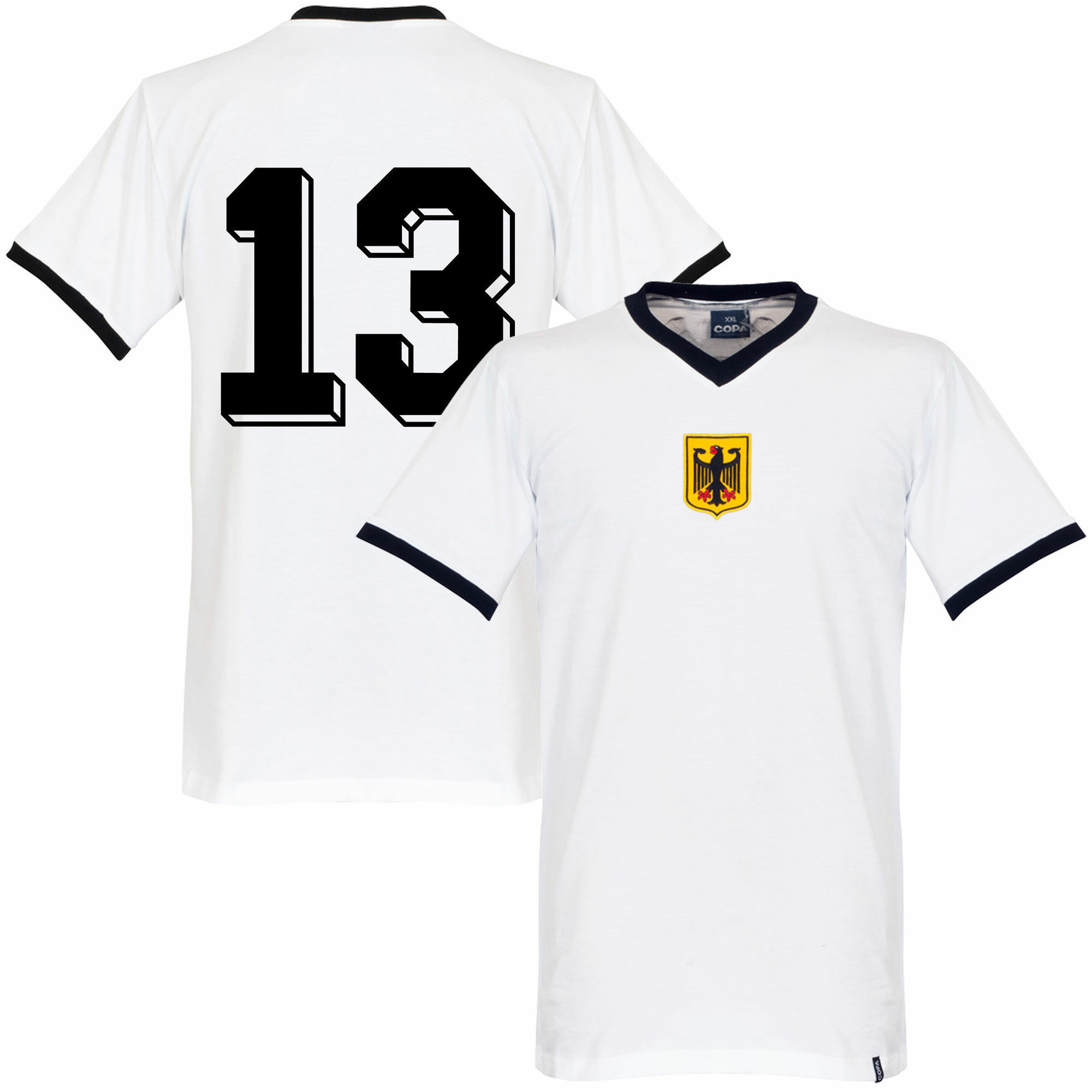 West Germany 1970's No.13 Retro Jersey – Men White
