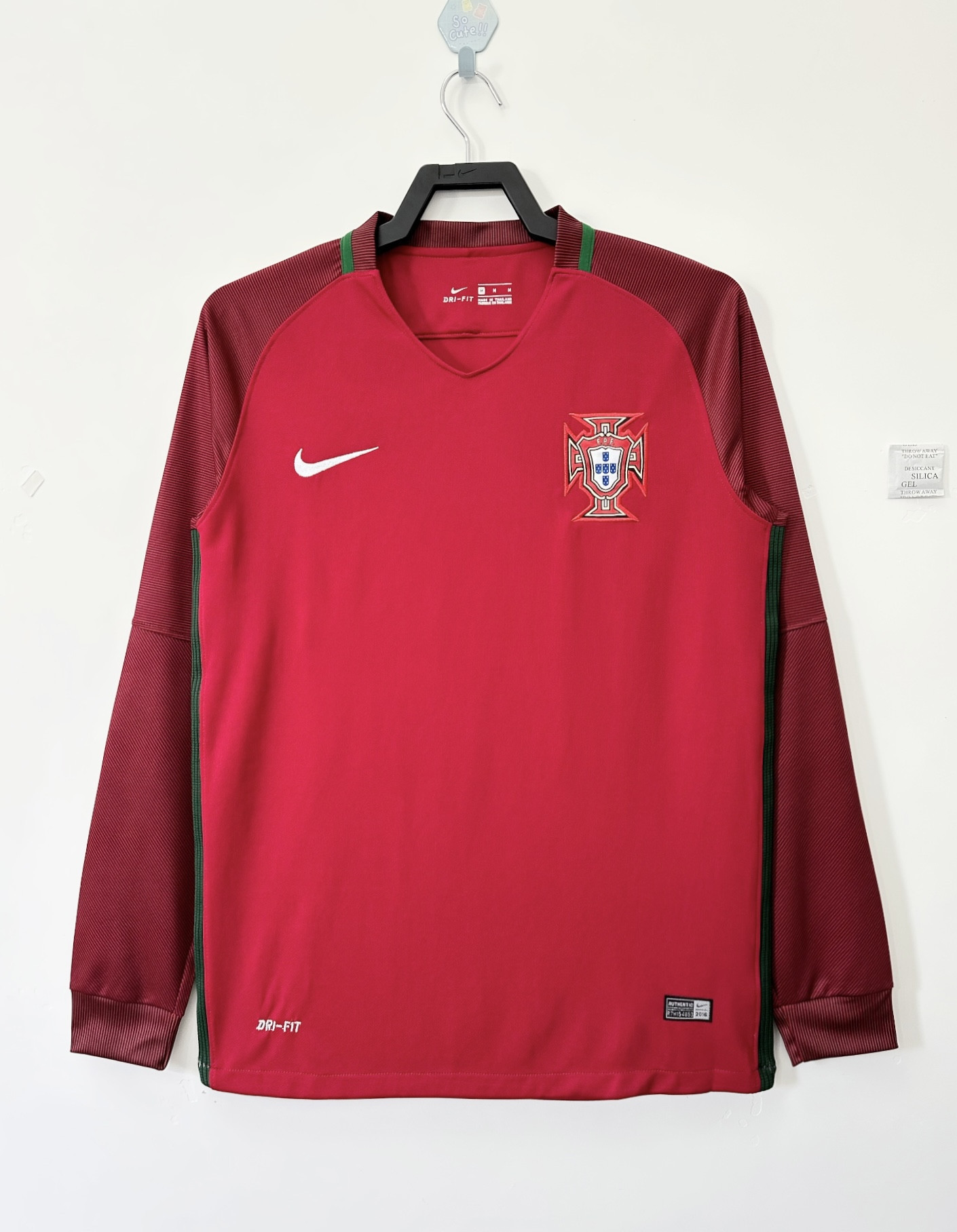 Portugal 2016 Home Retro Jersey Men – Long Sleeve, Red