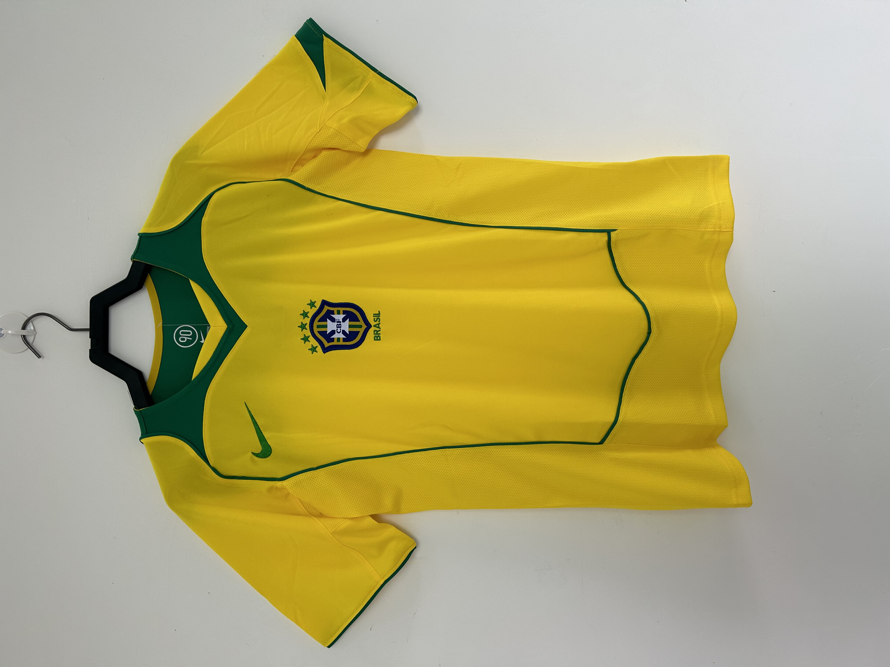 Brazil 2004 Home Retro Jersey – Men, Yellow