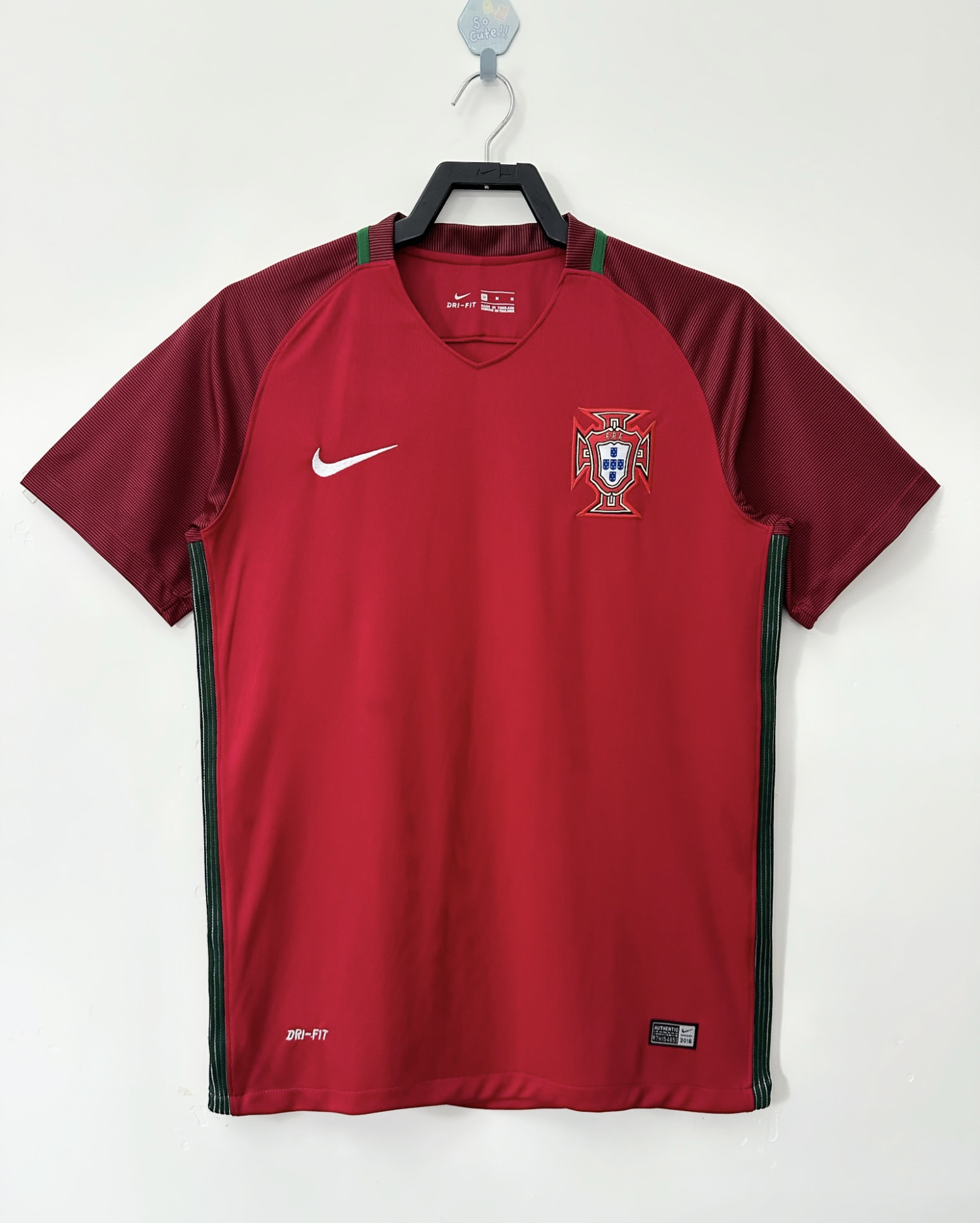 Portugal 2016 Home Retro Jersey – Men, Red