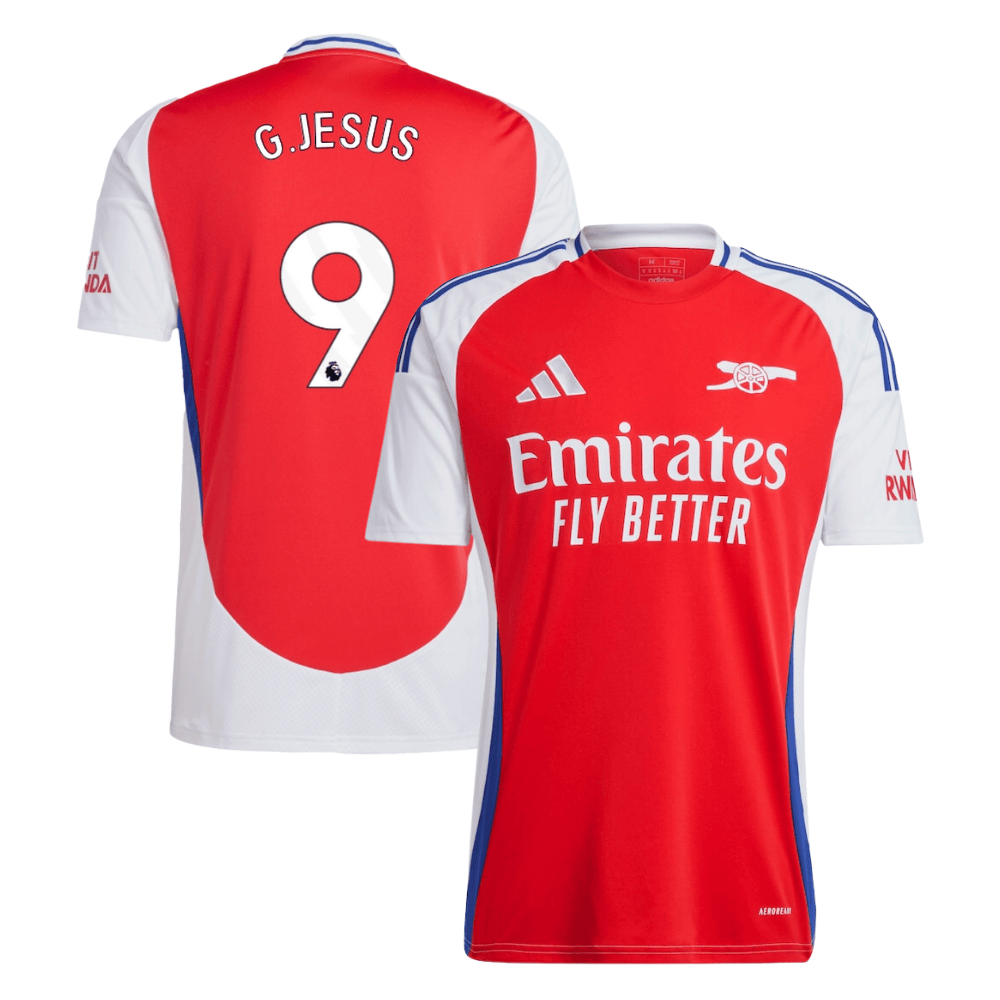 Gabriel Jesus 9 Arsenal 2024/25 Home Men Jersey – Red