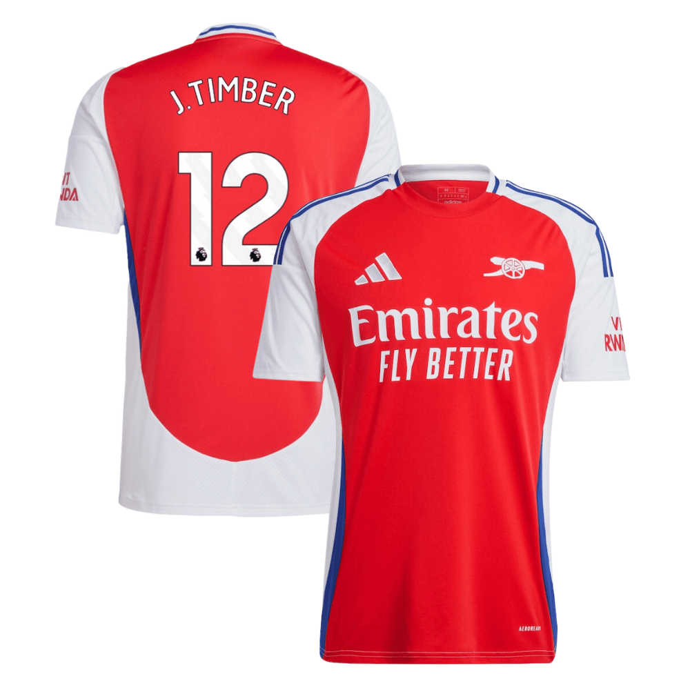 Jurrien Timber 12 Arsenal 2024/25 Home Men Jersey – Red