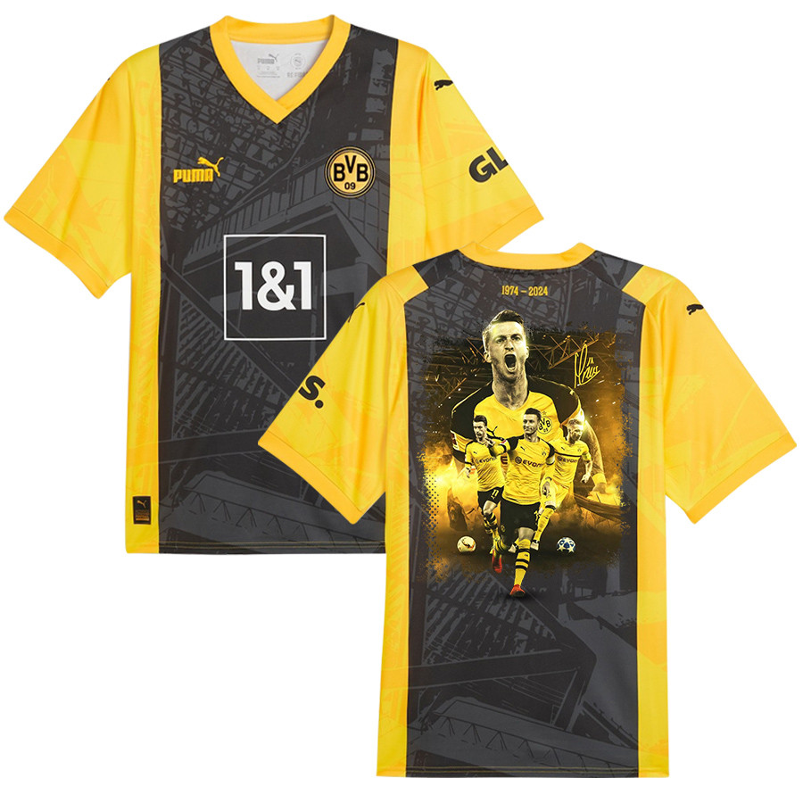 Marco Reus 11 Signed Thanks Borussia Dortmund Special Edition Jersey Autographed – Men, Yellow