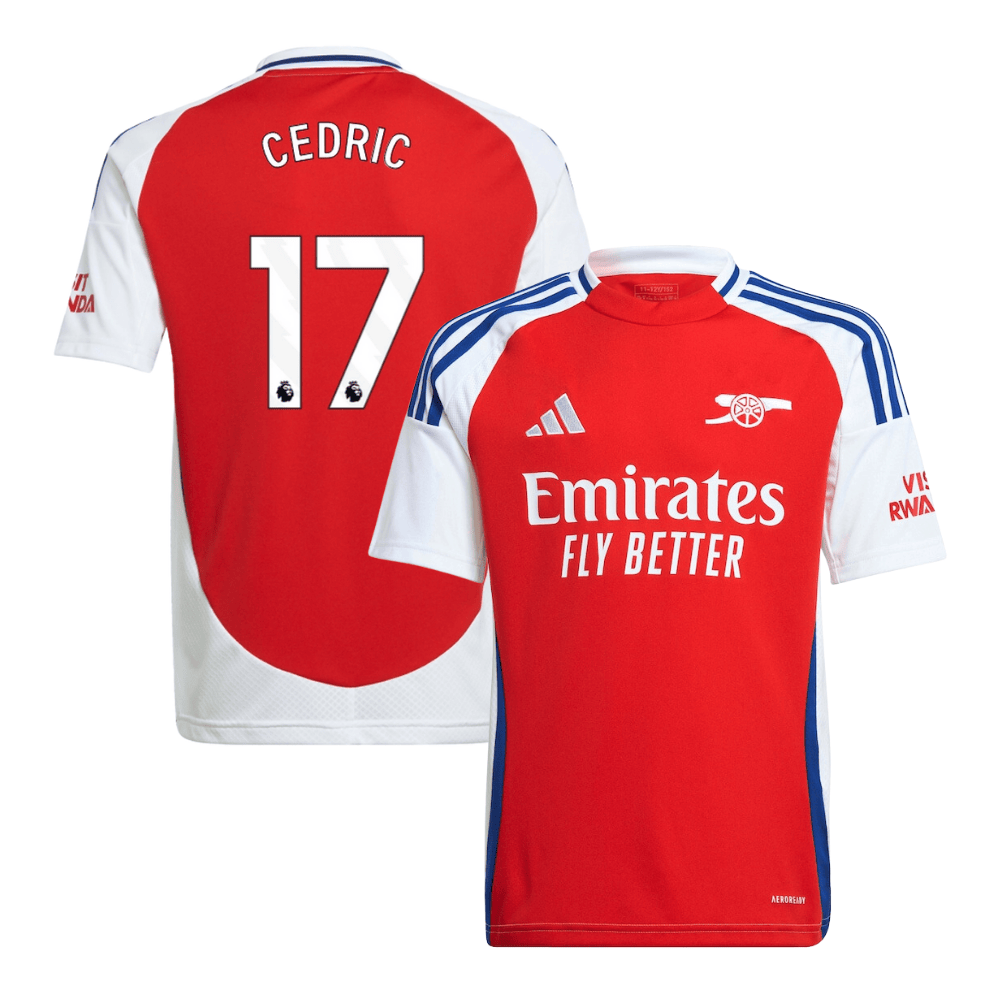 Cedric Soares 17 Arsenal 2024/25 Home YOUTH Jersey – Red