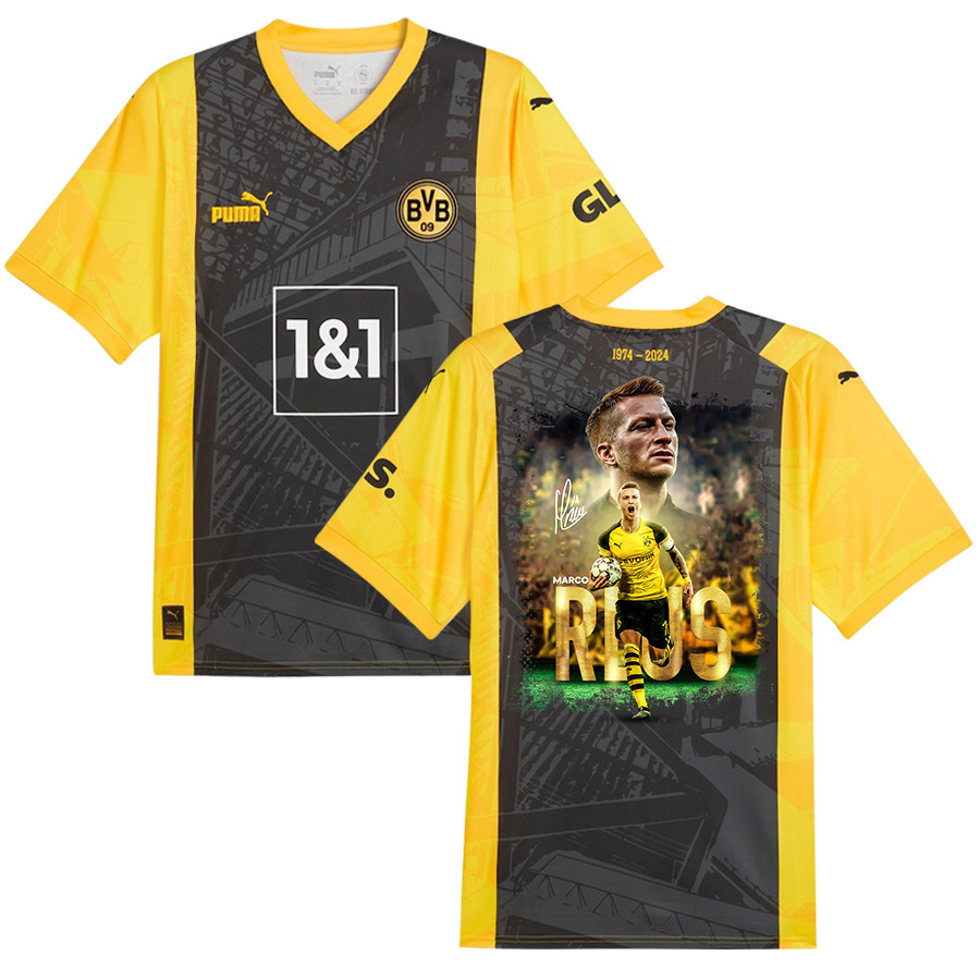Marco Reus 11 Signed 12 Years Of Dedication Borussia Dortmund Special Edition Jersey Autographed – Men, Yellow