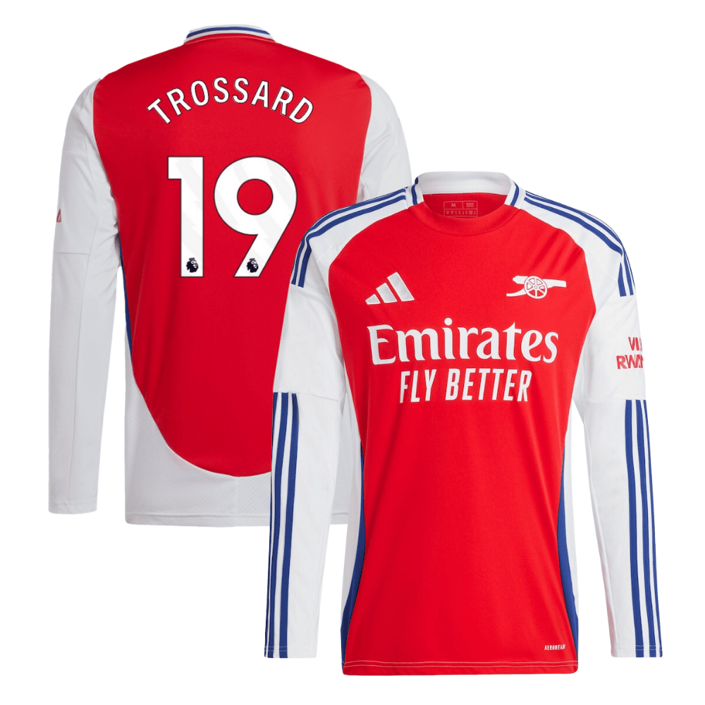 Leandro Trossard 19 Arsenal 2024/25 Home Long Sleeve Men Jersey – Red