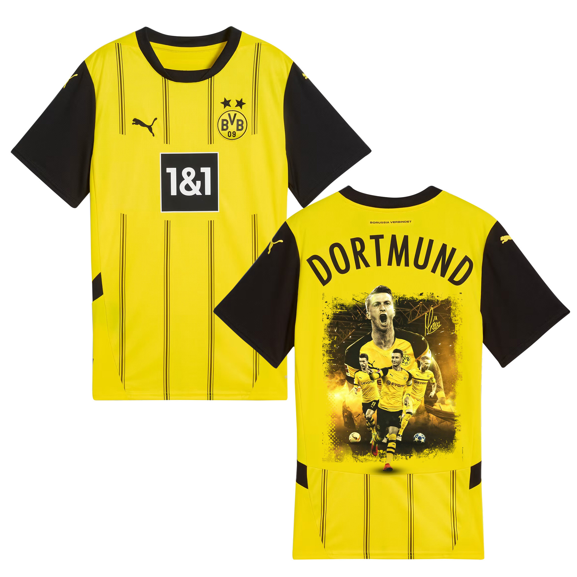 Marco Reus 11 Signed Thanks Borussia Dortmund 2024/25 Home Jersey Autographed – Men, Yellow