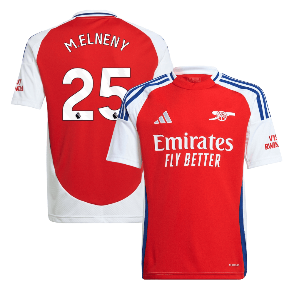 Mohamed Elneny 25 Arsenal 2024/25 Home YOUTH Jersey – Red
