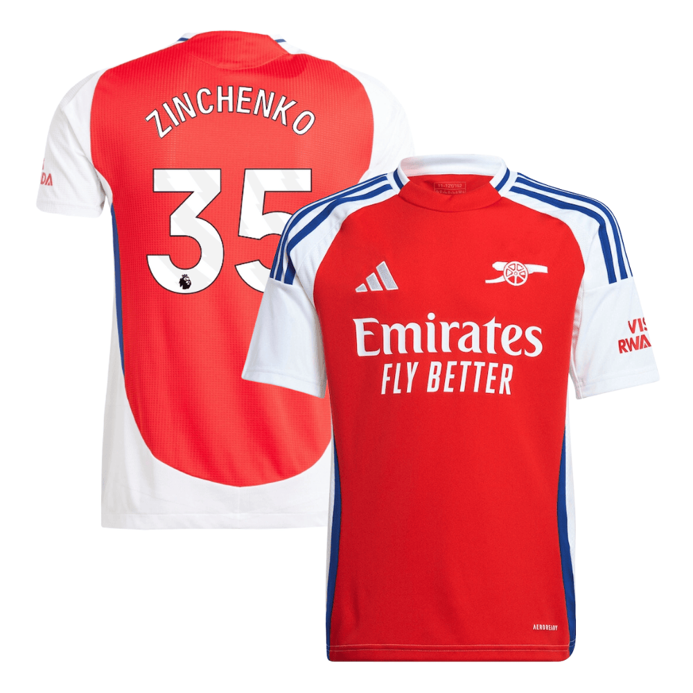 Oleksandr Zinchenko 35 Arsenal 2024/25 Home YOUTH Jersey – Red