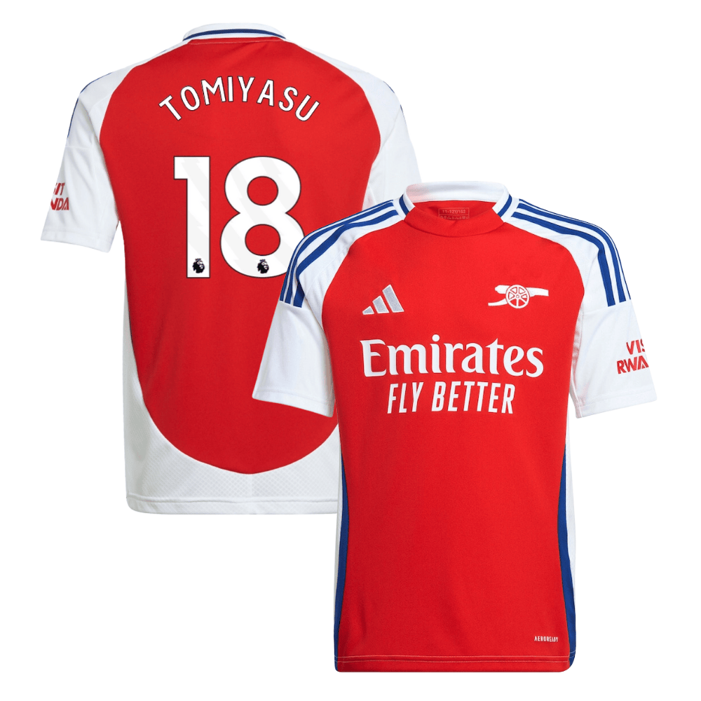 Takehiro Tomiyasu 18 Arsenal 2024/25 Home YOUTH Jersey – Red