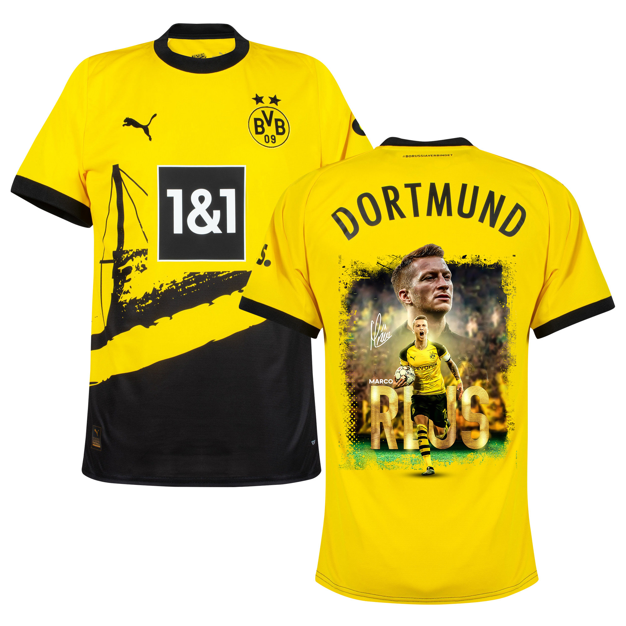 Marco Reus 11 Signed 12 Years Of Dedication Borussia Dortmund 2023/24 Home Jersey Autographed – Men, Yellow
