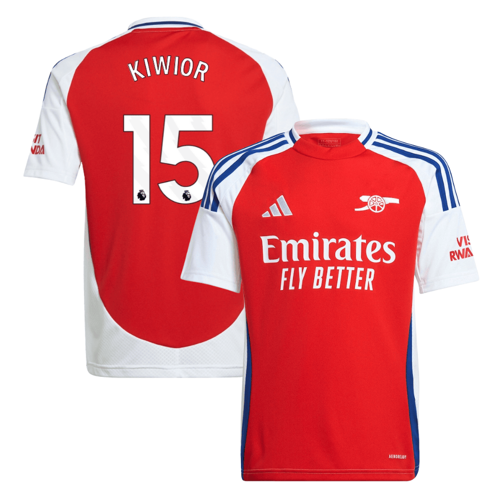 Jakub Kiwior 15 Arsenal 2024/25 Home YOUTH Jersey – Red