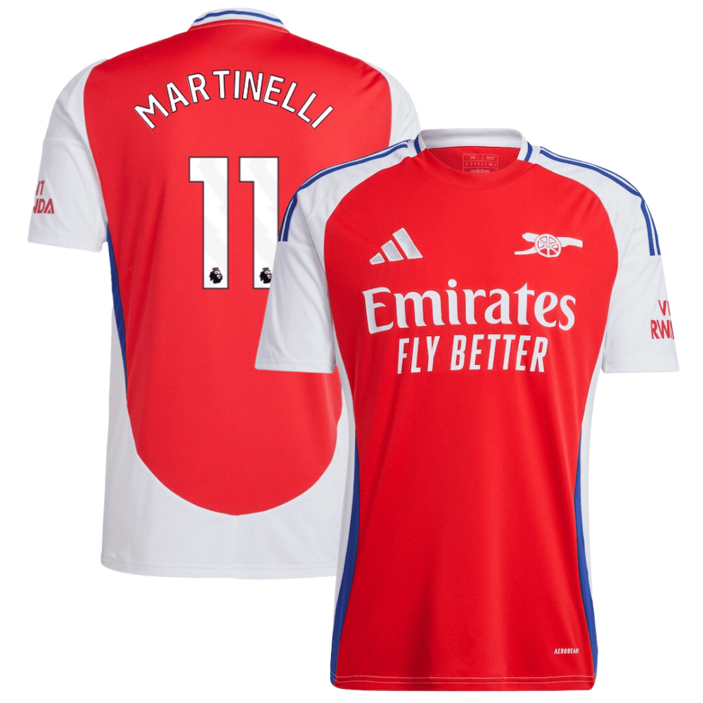 Gabriel Martinelli 11 Arsenal 2024/25 Home Men Jersey – Red
