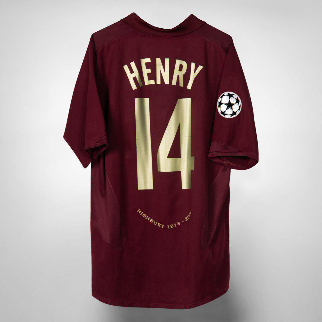 Thierry Henry 14 Arsenal 2005-2006 Home Retro Jersey – Men