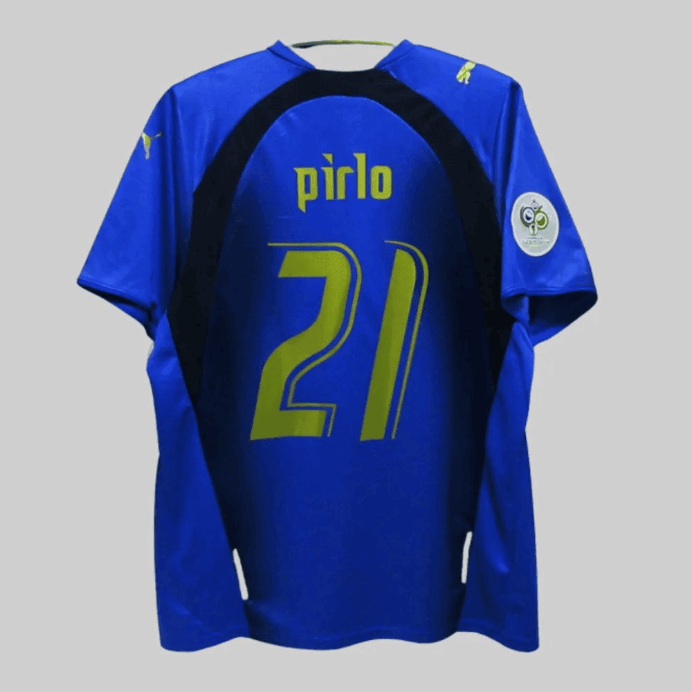 Pirlo 21 Italy 2006 Home Retro Jersey – Men Blue