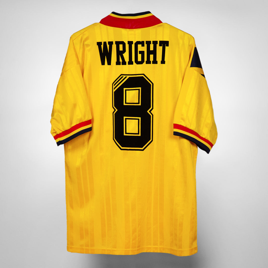 Ian Wright 8 Arsenal 1993-1994 Away Retro Jersey – Men Yellow