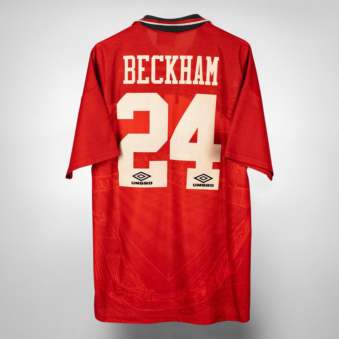 David Beckham 24 Manchester United 1994-1995 Home Retro Jersey – Men