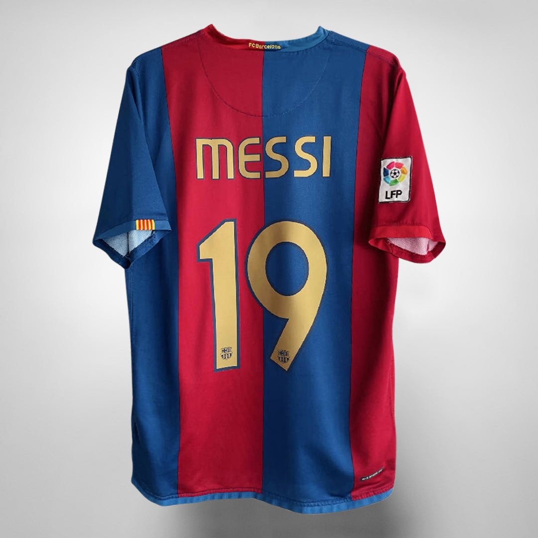 Messi 19 Barcelona 2006-2007 Home Retro Jersey – Men