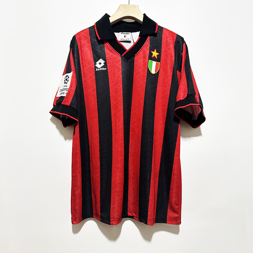 AC Milan 1993-94 Champions League Semifinals Retro Jersey – Men Red