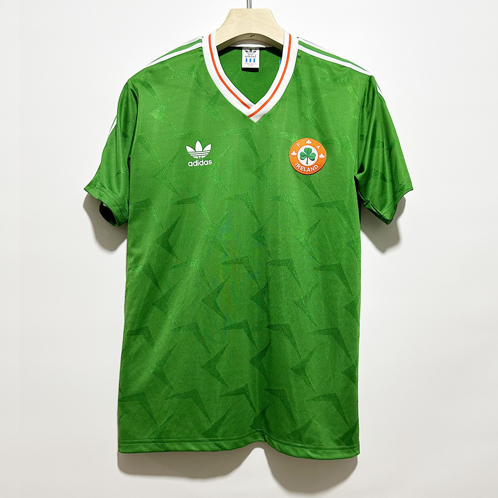 Ireland 1990 Match Home Men Retro Jersey – Green