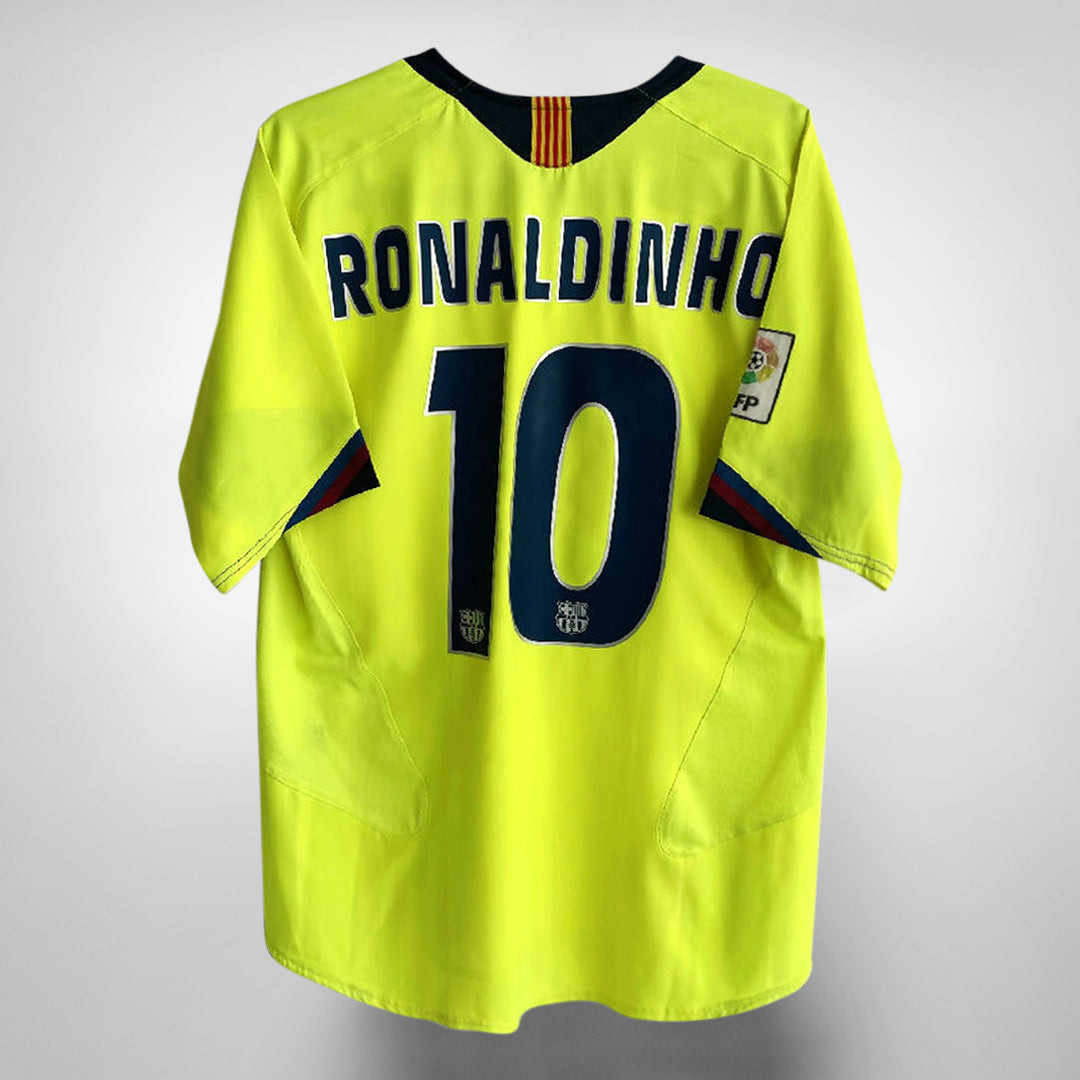 Ronaldinho 10 FC Barcelona 2006 Away Retro Jersey – Men