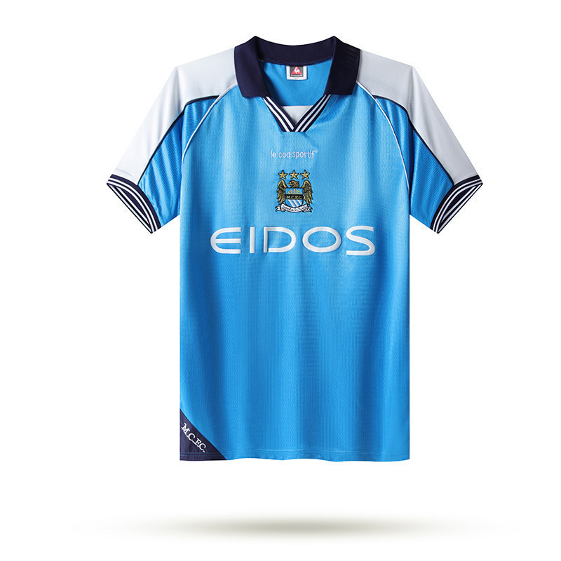 Manchester City 1999-2001 Home Home Men Retro Jersey – Blue
