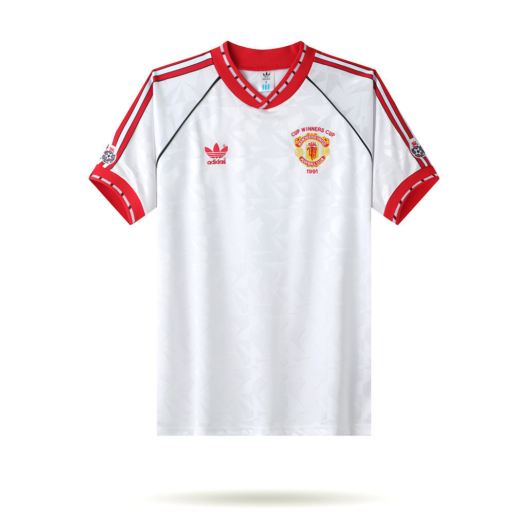 Manchester United 1991 WINNERS CUP Final Men Retro Jersey – White