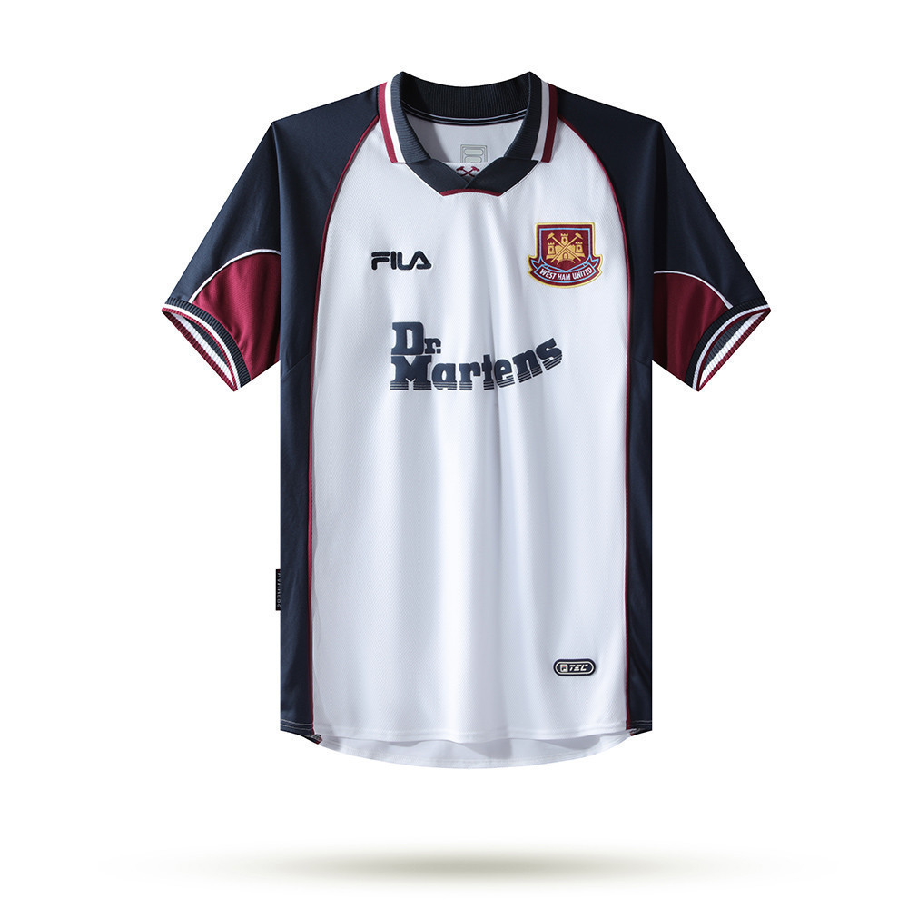 West Ham United 1999-2001 Away Men Retro Jersey – White