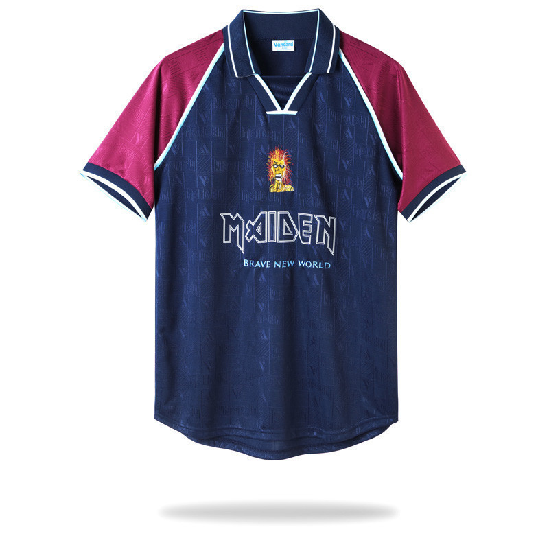 Iron Maiden 1999 -2001 Home Men Retro Jersey – Navy