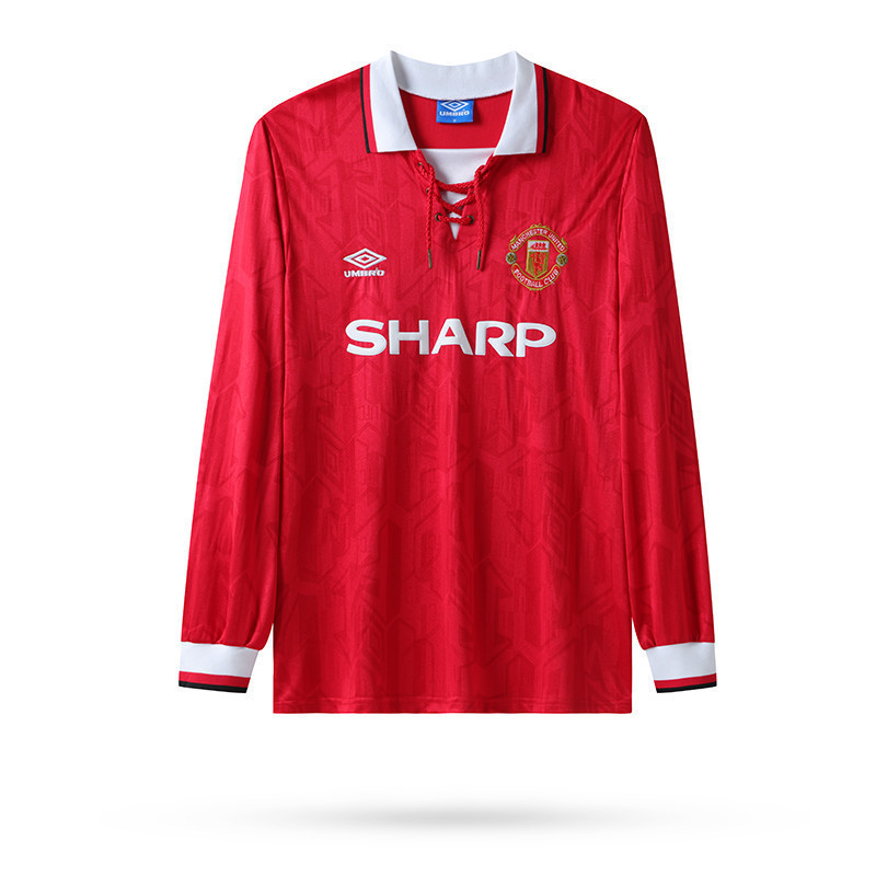 Manchester United 1992-1994 Home Men Retro Jersey – Long Sleeve, Red