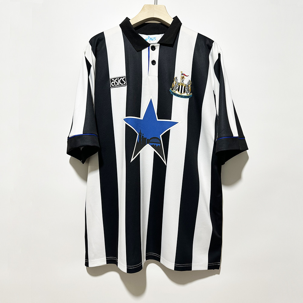 Newcastle 1993-95 Match Home Men Retro Jersey – Black White
