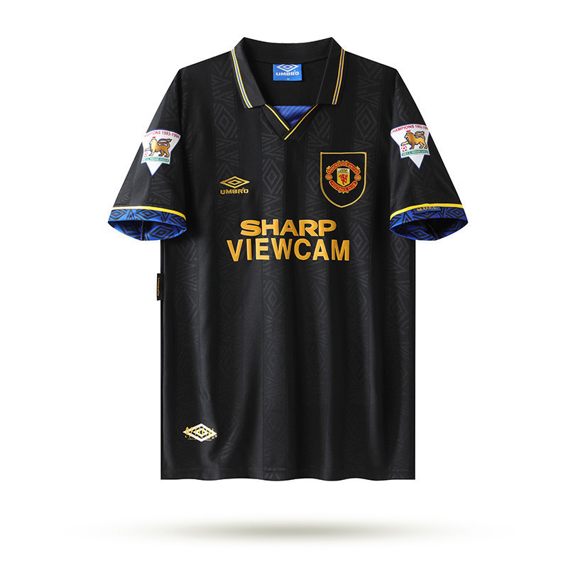 Manchester United 1993-95 Away Men Retro Jersey – Black